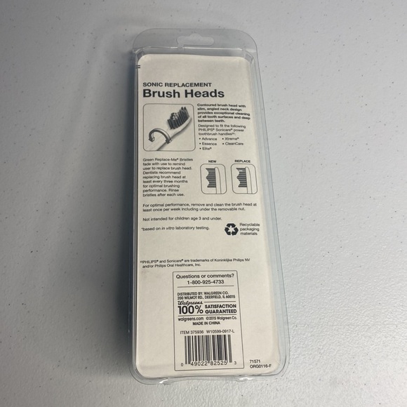 🆕 2 PACK OF WALGREENS SONIC REPLACEMENT BRUSH HEADS - Picture 4 of 4